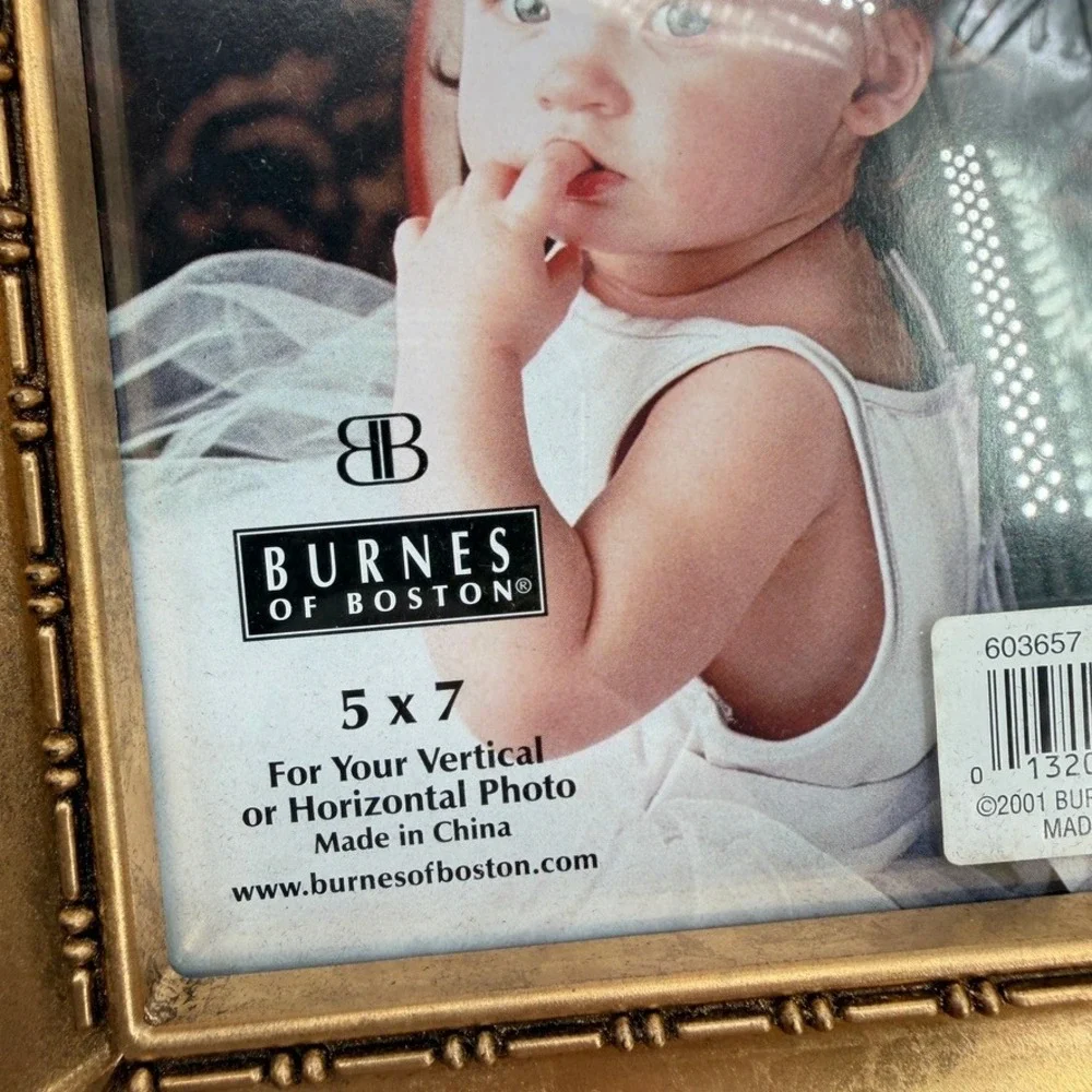 Burnes‎ of Boston Gold Ornate Picture Frame Vintage Baroque 5x7 NEW Elegant